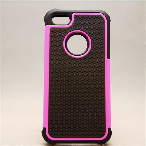 MINIOPAL CASE 85989 [iPhone5用 シリコン×プラスチックタイプ ブラック×ピンク]