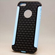 MINIOPAL CASE 14764 [iPhone5用 シリコン×プラスチックタイプ ブラック×ブルー]