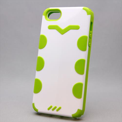 MINIOPAL CASE 89802 [iPhone5用 完全ガードシリーズ ホワイト×グリーン 二重構造]