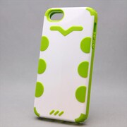 MINIOPAL CASE 89802 [iPhone5用 完全ガードシリーズ ホワイト×グリーン 二重構造]