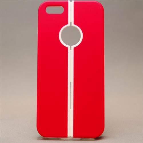 MINIOPAL CASE 81684 [iPhone5用 ２WAYシリーズ レッド×ホワイト スタンド可]