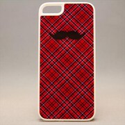 MINIOPAL CASE 80366 [iPhone5用 ちょび髭ストライプシリーズ レッド×ホワイト チェック]