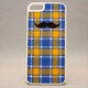 MINIOPAL CASE 80373 [iPhone5用 ちょび髭ストライプシリーズ ブルー×イエロー チェック]