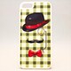 MINIOPAL CASE 82278 [iPhone5用 ちょび髭男爵ストライプシリーズ グリーン×ホワイト 男爵チェック]