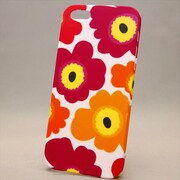 MINIOPAL CASE 80120 [iPhone5用 フラワープリントシリーズ レッド×オレンジ 花柄]