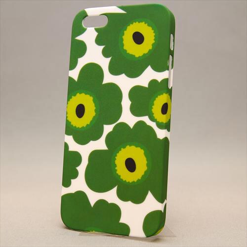 MINIOPAL CASE 85897 [iPhone5用 フラワープリントシリーズ マットグリーン×ホワイト 花柄]