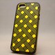 MINIOPAL CASE 06844 [iPhone5用 カラフルあみあみ模様シリーズ ブラック×イエロー チェック]