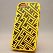 MINIOPAL CASE 06851 [iPhone5用 カラフルあみあみ模様シリーズ イエロー×ブラック チェック]