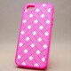 MINIOPAL CASE 06875 [iPhone5用 カラフルあみあみ模様シリーズ ピンク×ホワイト チェック]