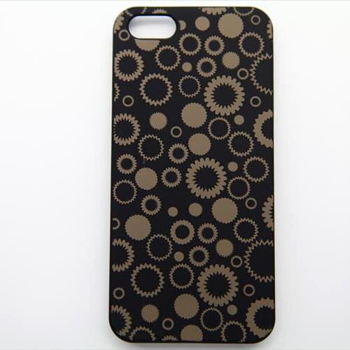MINIOPAL CASE 90167 [iPhone5用 背面カバータイプ ブラック プリント柄]