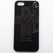 MINIOPAL CASE 90174 [iPhone5用 背面カバータイプ ブラック プリント柄]
