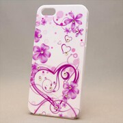 MINIOPAL CASE 85187 [iPhone5用 背面カバータイプ ホワイト プリント柄ストーン入り]