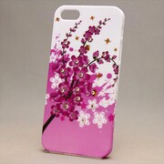 MINIOPAL CASE 85194 [iPhone5用 背面カバータイプ ホワイト プリント柄ストーン入り]