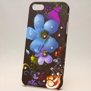 MINIOPAL CASE 85255 [iPhone5用 背面カバータイプ ブラック プリント柄ストーン入り]