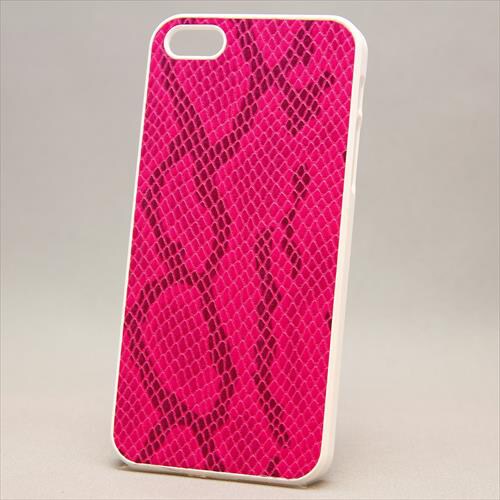 MINIOPAL CASE 89178 [iPhone5用 スネーク柄シリーズ ピンク×ホワイト]