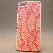 MINIOPAL CASE 89192 [iPhone5用 スネーク柄シリーズ ピンク×ホワイト]