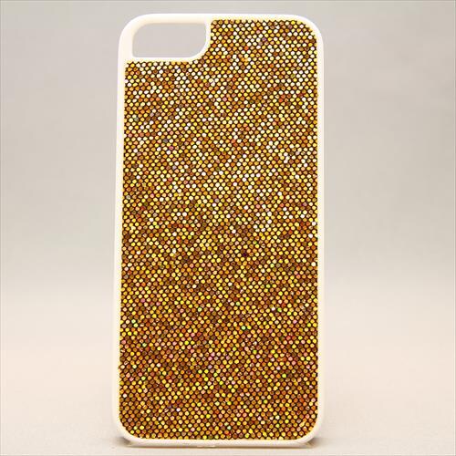 MINIOPAL CASE 19578 [iPhone5用 ラメシリーズ ゴールド×ホワイト]
