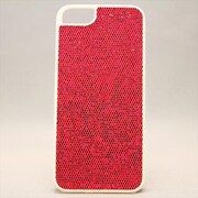 MINIOPAL CASE 19592 [iPhone5用 ラメシリーズ レッドピンク×ホワイト]