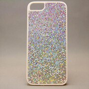 MINIOPAL CASE 19646 [iPhone5用 ラメシリーズ シルバー×ホワイト]