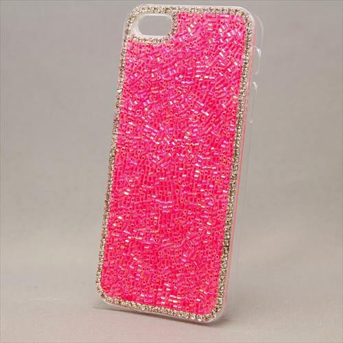 MINIOPAL CASE 80090 [iPhone5用 スワロフスキー使用・ビーズシリーズ ピンク]