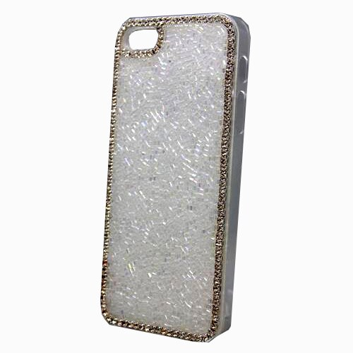 MINIOPAL CASE 80069 [iPhone5用 スワロフスキー使用・ビーズシリーズ ホワイト]