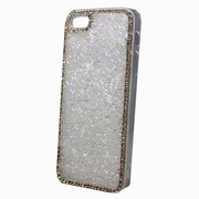 MINIOPAL CASE 80069 [iPhone5用 スワロフスキー使用・ビーズシリーズ ホワイト]