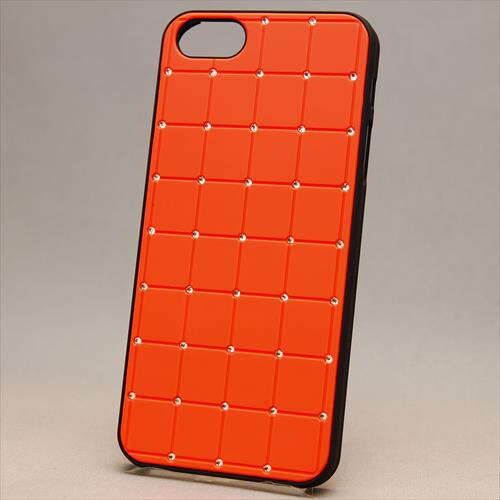 MINIOPAL CASE 91126 [iPhone5用 ストーン付きエレガントシリーズ オレンジ×ブラック]