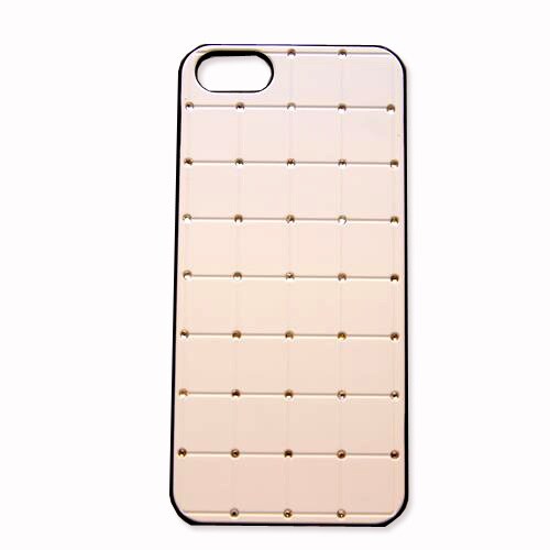 MINIOPAL CASE 16027 [iPhone5用 ストーン付きエレガントシリーズ ホワイト×ブラック]