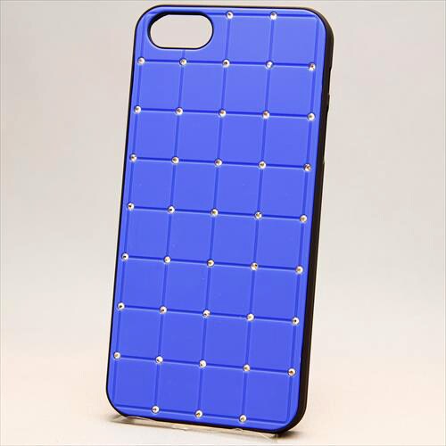 MINIOPAL CASE 16034 [iPhone5用 ストーン付きエレガントシリーズ ブルー×ブラック]
