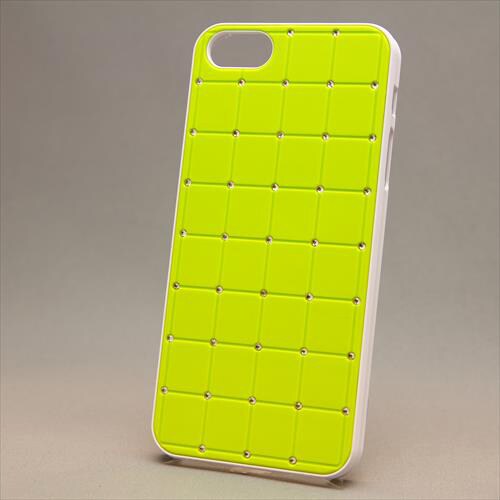 MINIOPAL CASE 16058 [iPhone5用 ストーン付きエレガントシリーズ グリーン×ホワイト]