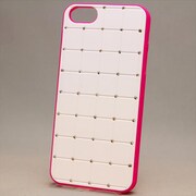 MINIOPAL CASE 16065 [iPhone5用 ストーン付きエレガントシリーズ ホワイト×レッド]