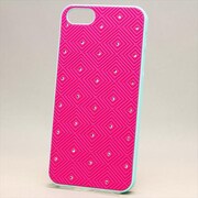 MINIOPAL CASE 16201 [iPhone5用 ポイントストーンシリーズ ピンク×ブルー ストーンダイヤ柄]