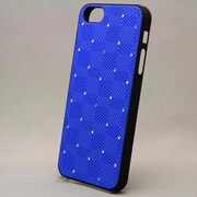 MINIOPAL CASE 16225 [iPhone5用 ポイントストーンシリーズ ブルー×ブラック ストーンダイヤ柄]