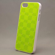 MINIOPAL CASE 16256 [iPhone5用 ポイントストーンシリーズ パステルグリーン×ホワイト ストーンダイア柄]