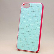MINIOPAL CASE 16102 [iPhone5用 ポイントストーンシリーズ ライトブルー×ピンク ストーン十字柄]