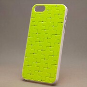 MINIOPAL CASE 16119 [iPhone5用 ポイントストーンシリーズ グリーン×ホワイト ストーン十字柄]