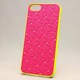MINIOPAL CASE 16126 [iPhone5用 ポイントストーンシリーズ ピンク×グリーン ストーン十字柄]