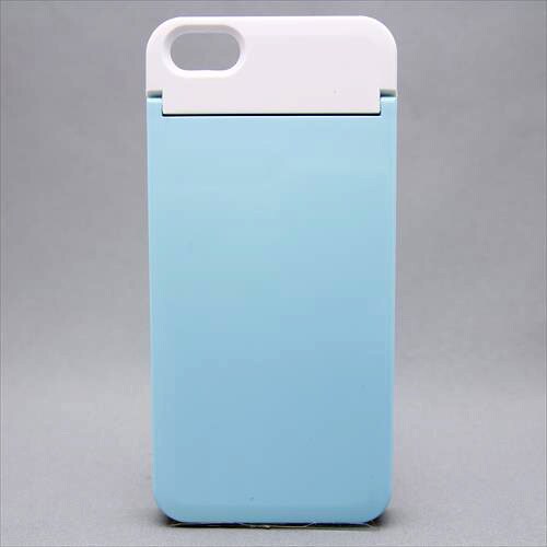 MINIOPAL CASE 80977 [iPhone5用 ２WAYシリーズ ブルー×ホワイト ミラー付]