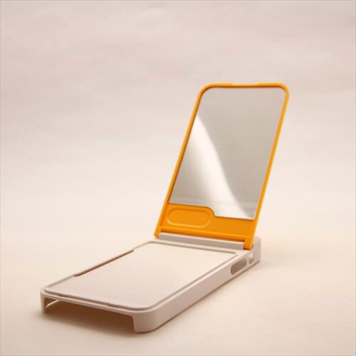 MINIOPAL CASE 81011 [iPhone5用 ２WAYシリーズ イエロー×ホワイト ミラー付]