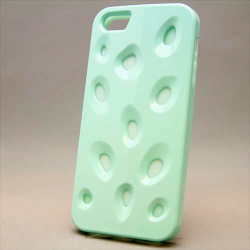 MINIOPAL CASE 89109 [iPhone5用 大粒イチゴシリーズ ライトブルー×ブルー 蛍光]