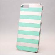 MINIOPAL CASE 80038 [iPhone5用 メタルボーダーシリーズ ライトブルー×シルバー]