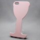 MINIOPAL CASE 07285 [iPhone5用 部分カバータイプ ライトピンク ワイングラス型]