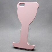 MINIOPAL CASE 07285 [iPhone5用 部分カバータイプ ライトピンク ワイングラス型]