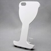 MINIOPAL CASE 07308 [iPhone5用 部分カバータイプ ホワイト ワイングラス型]