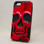 MINIOPAL CASE 89680 [iPhone5用 メタルスカルシリーズ レッドメッキ×ブラック]