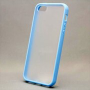 MINIOPAL CASE 90822 [iPhone5用 バンパー ライトブルー 半透明バックガード付]