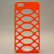 MINIOPAL CASE 91812 [iPhone5用 背面カバータイプ パステルオレンジ スパイダー模様]