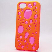MINIOPAL CASE 90044 [iPhone5用 背面カバータイプ オレンジ×クリアピンク 部分スケルトン]