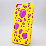 MINIOPAL CASE 87884 [iPhone5用 背面カバータイプ イエロー×パープル 部分スケルトン]