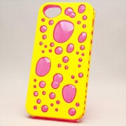 MINIOPAL CASE 89932 [iPhone5用 背面カバータイプ イエロー×ピンク 部分スケルトン]